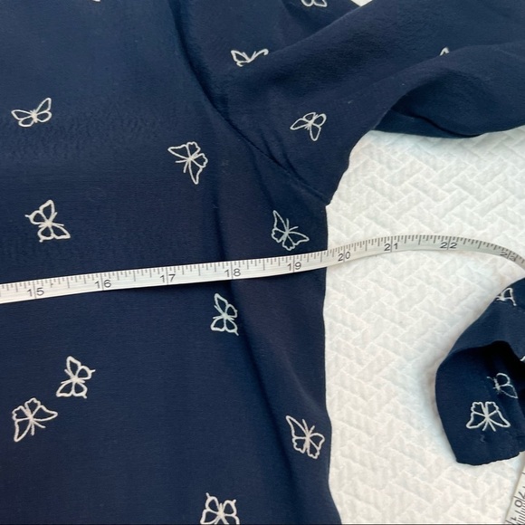 RAILS Beaux Navy Butterflies Long Sleeve Button Up Blouse Top Size.S - Picture 12 of 15